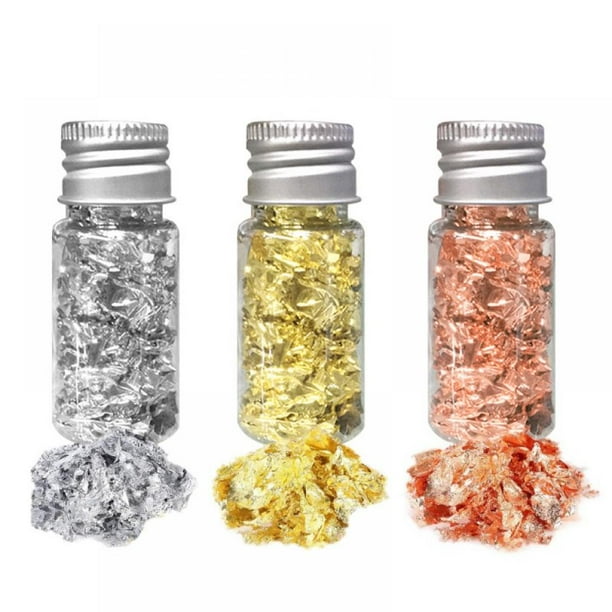 3 Gilding Metallic Flakes Leaf Foil Paper+Box for Painting Resin Jewelry Nails 3 Gilding Metallic Flakes Leaf Foil Paper+Box for Painting Resin Jewelry Nails